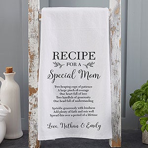Recipe For A Special Mom Kitchen Towel