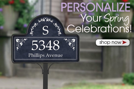 Elegant Monogram ADdress Yard Stake