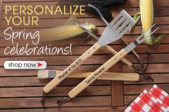 Barbeque Master Personalized 4-Piece Utensil Set