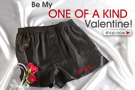 Simply Silk Black Embroidered Boxers