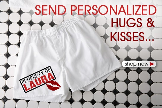 Sealed with a Kiss Personalized Boxers