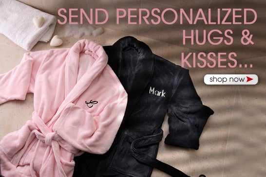 Embroidered Luxury Fleece Robe