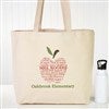 Apple Scroll Personalized Teacher Tote Bag - 10200-1