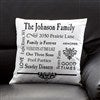 Our Family Personalized Keepsake Pillow - 11352