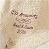 Happy Anniversary Embroidered Afghan - 13892
