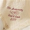 Happy Anniversary Embroidered Afghan - 13892