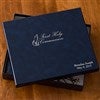 Navy Blue- Silver Imprint