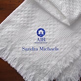 Personalized Custom Logo Embroidered Afghan Blanket - 10009