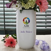 Personalized Corporate Custom Logo Ceramic Vase - 10016