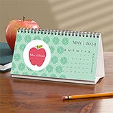 Personalized Teachers Desk Calendar - Apple - 10038