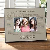 Personalized Picture Frames for Mothers - Blessing Beyond Words - 10040