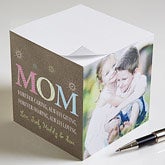 Personalized Photo Note Paper Cubes - For Mom - 10045