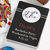 Personalized Bachelor Party Favor Playing Cards - Roll The Dice - 10056