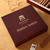 Personalized Corporate Engraved Logo Humidor - 10123