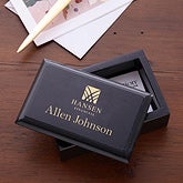Personalized Corporate Logo Marble Business Card Holder - 10140