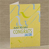 Just To Say Congrats© Personalized Greeting Card