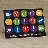 Personalized Graduation Cards - You Did It - 10166