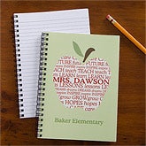 Personalized Teacher Notebooks - Teacher's Apple - 10207