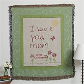 Personalized Mother's Day Afghan - I Love You Mom - 10214