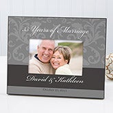 Personalized Wedding & Anniversary Picture Frame - Floral Damask - 10251