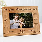 Personalized Honeymoon Picture Frames - Our Honeymoon - 10254