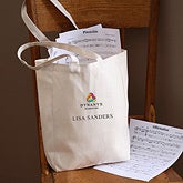 Personalized Corporate Embroidered Logo Canvas Tote - 10274