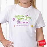 Personalized Flower Girl Wedding T-Shirt - Perfectly Picked - 10312