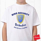 Personalized Ring Bearer Wedding T-Shirt - Ring Security - 10313