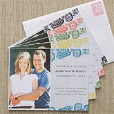 Personalized Photo Save The Date Magnets - Paisley