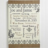 Personalized Wedding Gift Canvas Art - Life Together - 10354