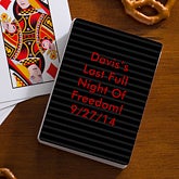 Personalized Bachelor Party Playing Cards - 10394