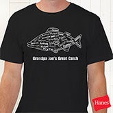 Personalized Fishing T-Shirt for Dad - What A Catch - 10442