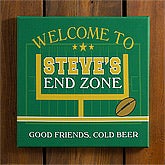 Personalized Football Bar Wall Art - End Zone - 10449