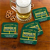 Personalized Football Coasters - End Zone - 10451