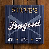 Personalized Baseball Pub Canvas Sign - 10th Inning - 10484