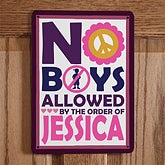 Personalized No Boys or No Girls Allowed Signs - 10518
