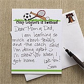 Playing Sports© Custom Camp Note Cards