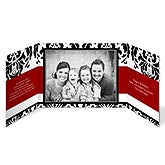 Personalized Photo Christmas Cards - Holiday Damask Gatefold Cards - 10563