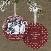 Personalized Hanging Ornament Photo Christmas Cards - 10574