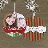 Personalized Hanging Ornament Photo Holiday Cards - 10584