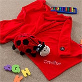 Personalized Ladybug Blanket Pet