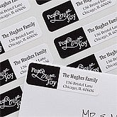 Holiday Return Address Labels - Peace, Love, Joy - 10637
