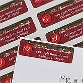 Personalized Holiday Return Address Labels - Christmas Ornaments - 10639