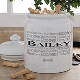 Doggie Delights&copy; Personalized Dog Treat Jar