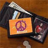 Personalized Kids Wallet - Peace Sign - 10699