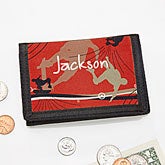 Personalized Boys Wallet - Skateboard - 10732
