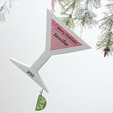 Personalized Christmas Ornaments - Martini Glass - 10740