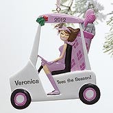 Personalized Christmas Ornaments - Golf Girl - 10743