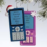 Personalized Christmas Ornaments - Cell Phone - 10766