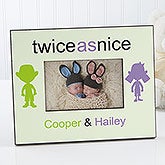 Personalized Twin Picture Frames - Double Trouble - 10793